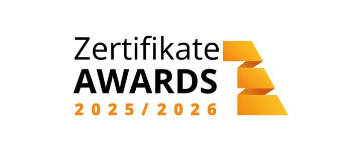 Zwei Preise bei den Deutschen ­ZertifikateAwards 2025/2026